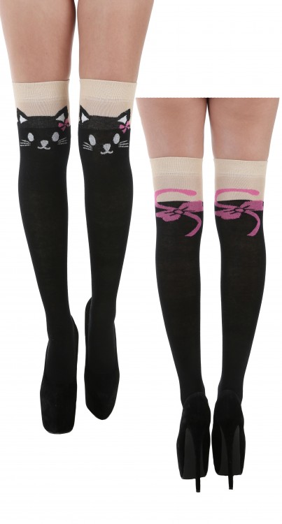Overknee Socks Katze