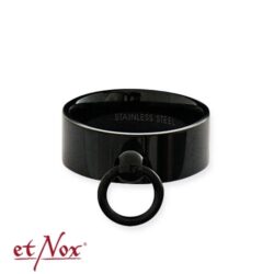 Ring "Story of O", Edelstahl 8 mm (schwarz)