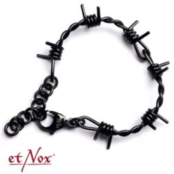 Edelstahl-Armband "Stacheldraht", schwarz
