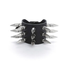 Lederarmband Langnieten (26 mm), 3 reihig