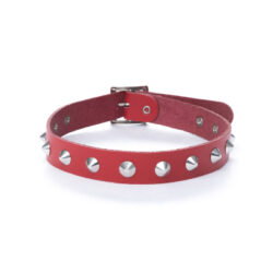 Spitznieten-Choker, rot