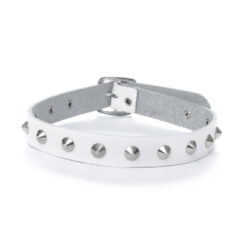 Spitznieten-Choker, weiß