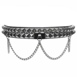 Pyramid-Nietengürtel, 2 reihig mit Kette