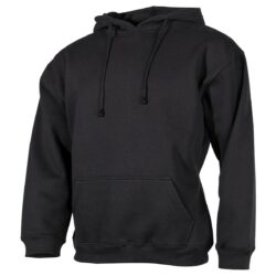 Kapuzen-Pulli, plain black