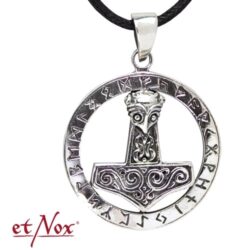 Silberanhänger Runen Thors Hammer