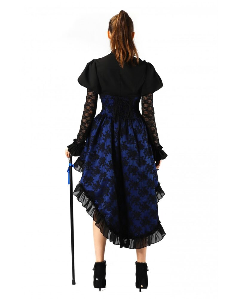 Miederrrock "Gothic Queen", blau – Bild 2