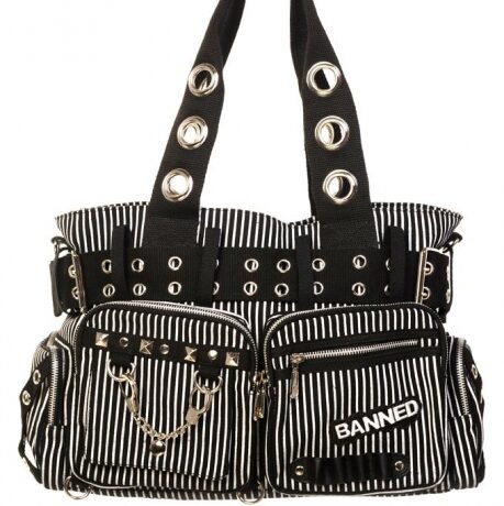 Handtasche "Handcuffs", black/white