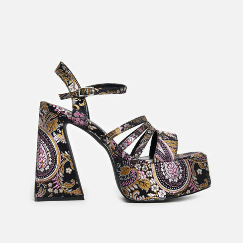 Dynasty Black Platform Heels