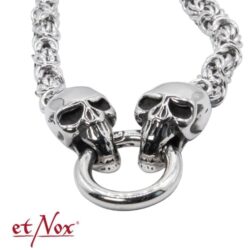 Edelstahlkette mit Totenköpfen