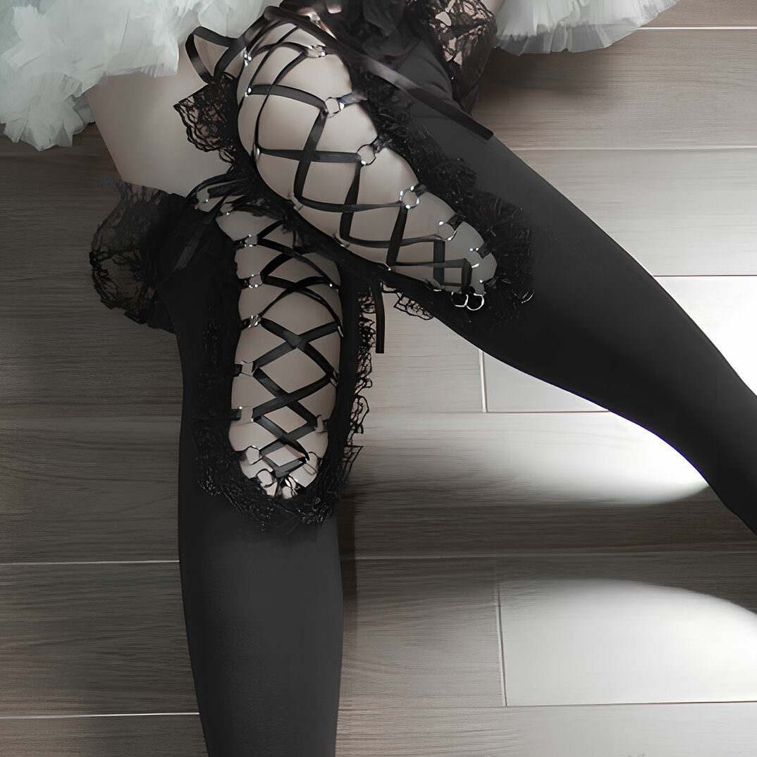 Gothic Doll Black Socks – Bild 2