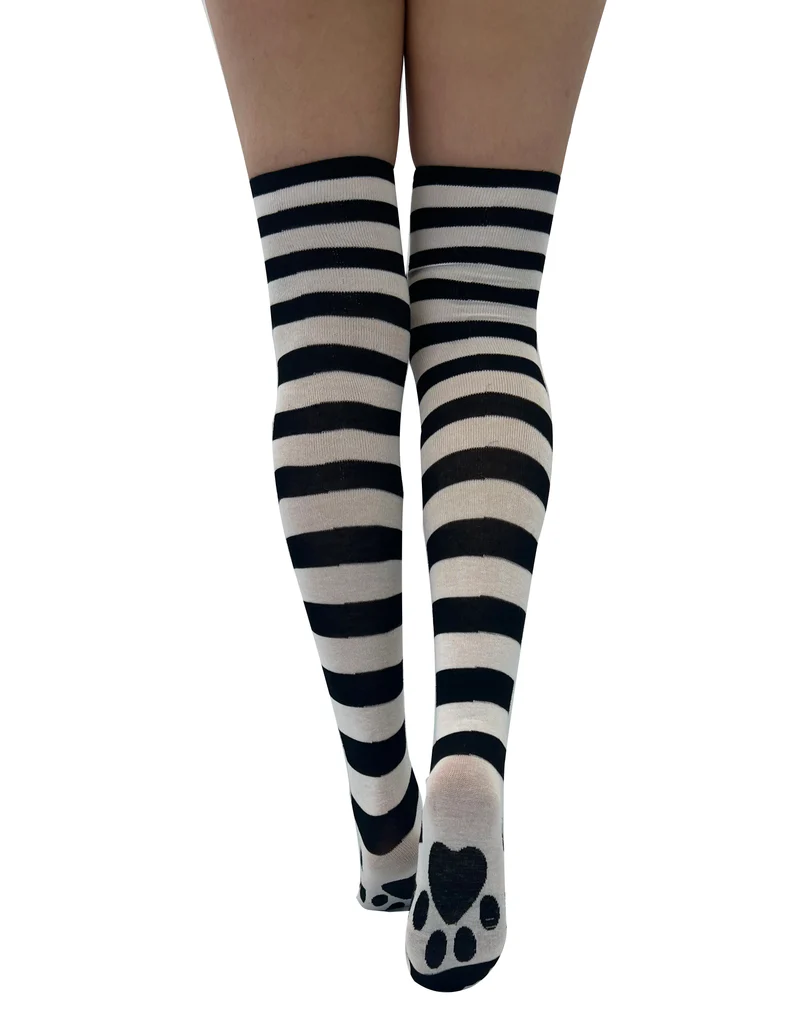Overknee Socks, Paw Print