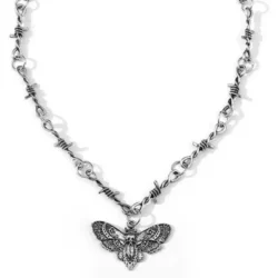 Halskette "Skull Moth"