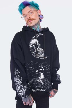 Skull & Moon Oversize Hoodie