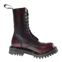 10-Loch Rangerboot, Burgundy Rub-Off
