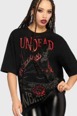 Undead & Unbothered Boxy T-Shirt von Killstar