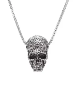 Edelstahl-Halskette "Tattoo Skull"