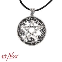 Edelstahl-Anhänger "Floral Pentagramm"