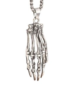 Edelstahl-Halskette "Skeleton Hand"