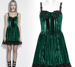 Marionette Green Velvet Dress