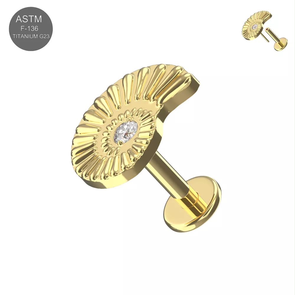 Piercingstecker "Nautilus", Titan – Bild 3