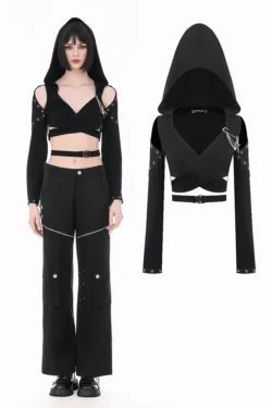 Hooded Wrap Croptop
