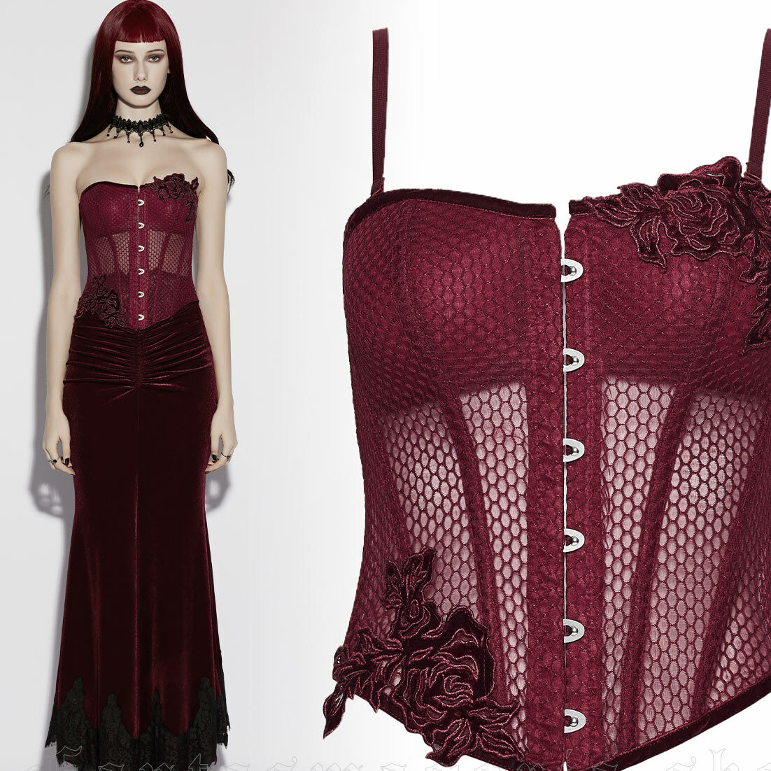 Amuria Corsagen-Top, rot