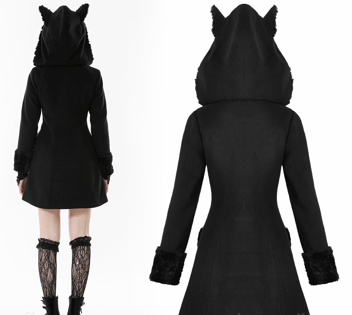 Goth Kitty Wintermantel – Bild 2