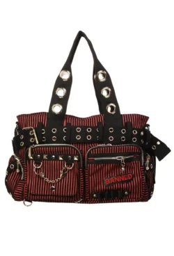 Handtasche "Handcuffs", black/red