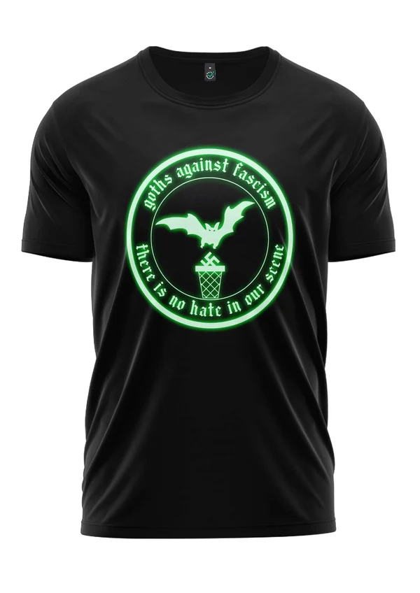 T-Shirt "Goth Against Fascism" - Glow in the Dark